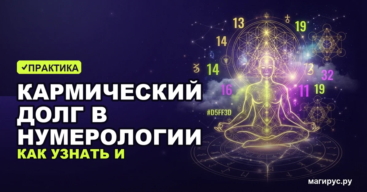 Кармический долг в нумерологии: как узнать и рассчитать по дате